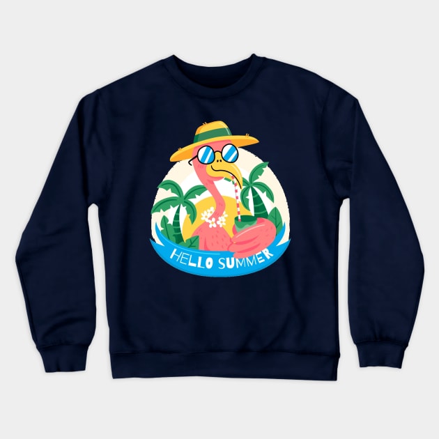 Hello Summer Crewneck Sweatshirt by King Tiger